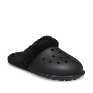 NEW Crocs Sizes 7-10 Women's Classic Fuzz Scuff Slippers - Black